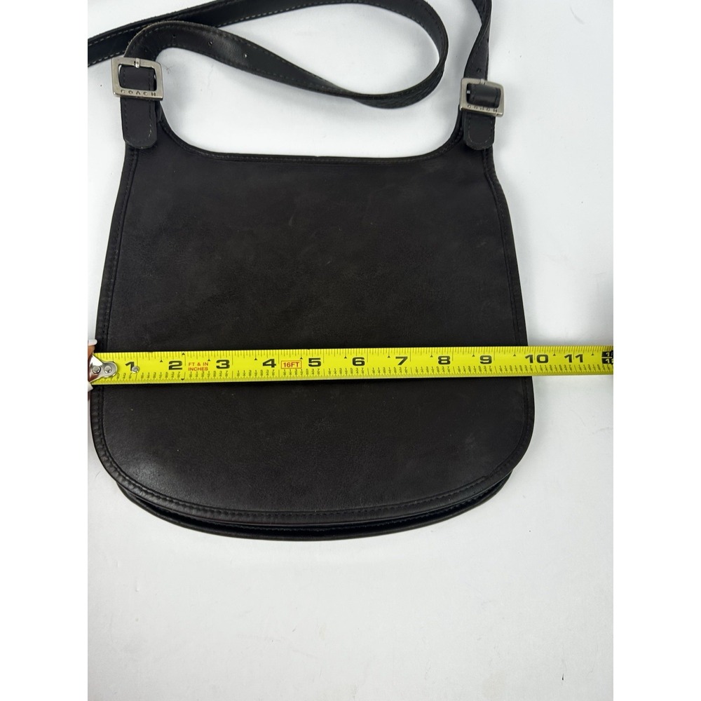 Vintage Coach Bag 9135 Small Hippie Flap Bag Dk Brown/black - Picture 2 of 11